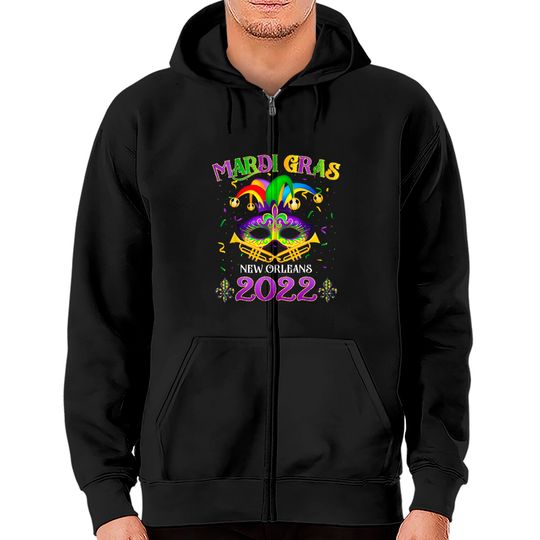 Discover 2022 Mardi Gras New Orleans Costumes Zip Hoodies