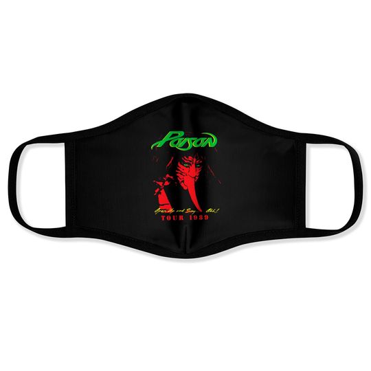 Discover Poison Tour 1989 Face Masks