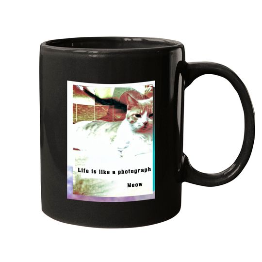 Discover Meow cat meme saying quote Mugs