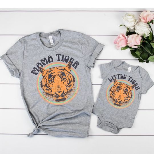 Discover Mama Tiger Little Tiger Mommy And Me Matching T-Shirts