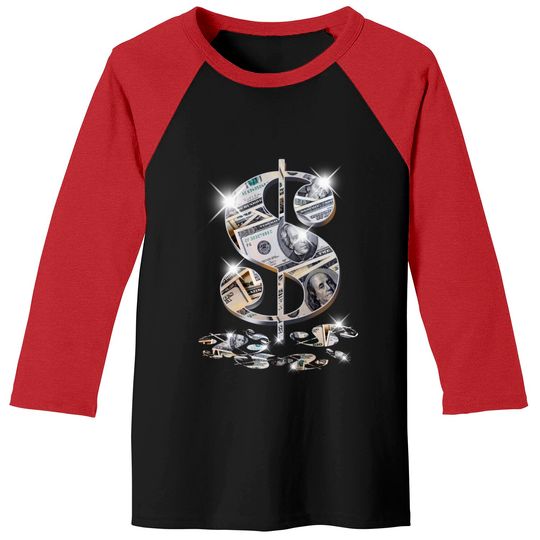 Discover Cool As Dollar Bill Dollar Sign $$ Gift Design Idea Baseball Tees