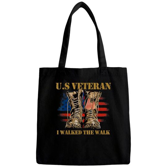 Discover U.S Veteran I Walked The Walk With American Flag Bags