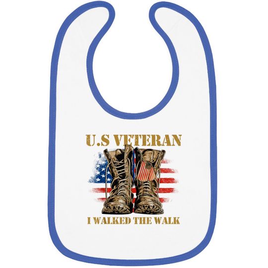 Discover U.S Veteran I Walked The Walk With American Flag Bibs