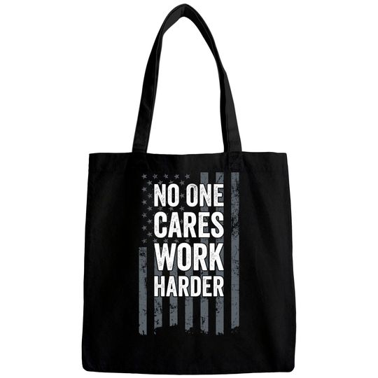 Discover No One Cares Work Harder Motivational Workout Gym - ON BACK Bags