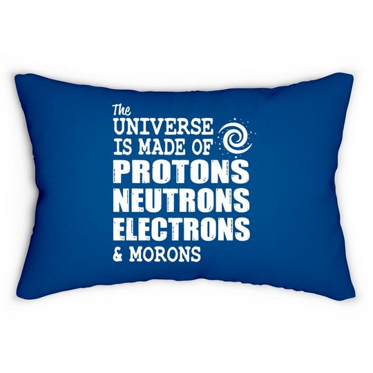 Discover The Universe is made of protons neutron electron and morons - Universe - Lumbar Pillows