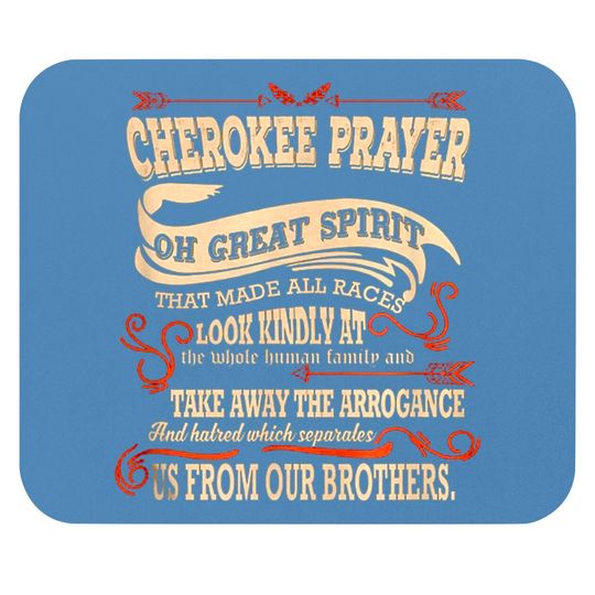Discover Cherokee Native American prayer Mouse Pads