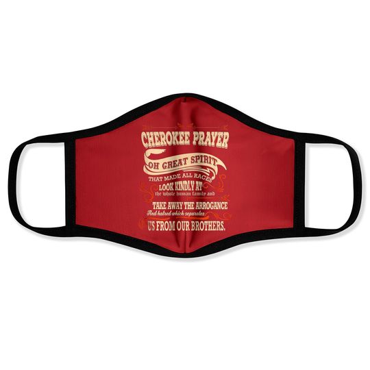 Discover Cherokee Native American prayer Face Masks