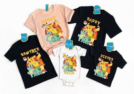 Discover Pokemon Birthday Squad 2022  Shirt
