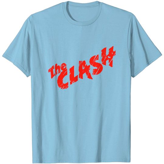 Discover The Clash Scratched Red Logo Pullover T-Shirts