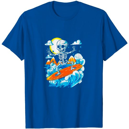 Discover Skeleton Surfing T Shirt