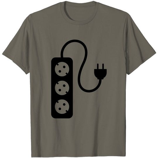Discover Socket Electricity Cable Electrician Power Gift T Shirt
