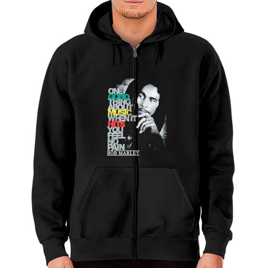Discover Bob Marley Good Music Hits Zip Hoodies