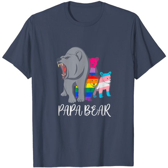 Discover Papa Bear LGBT Pride Father's day gift T-Shirt