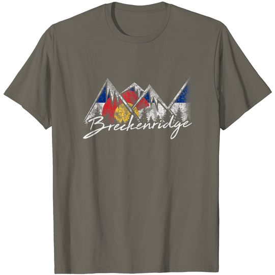 Discover Breckenridge Colorado Flag Mountains Shirt Souvenir Gift