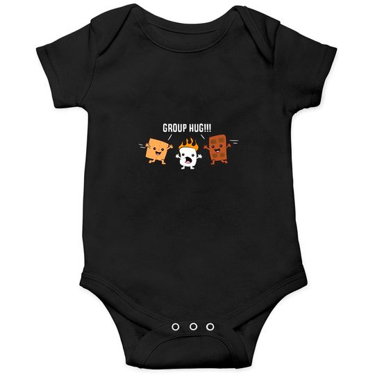Discover Group Hug Camping Campfire Chocolate Marshmallow S'Mores Onesie