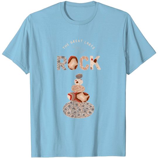 Discover Great Lakes Rock Colored Rock Stack Petoskey Stone T Shirt