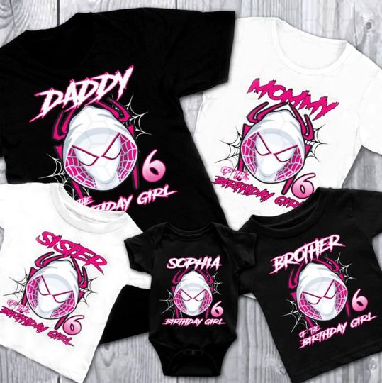 Discover Personalized Spider Gwen Birthday Shirt