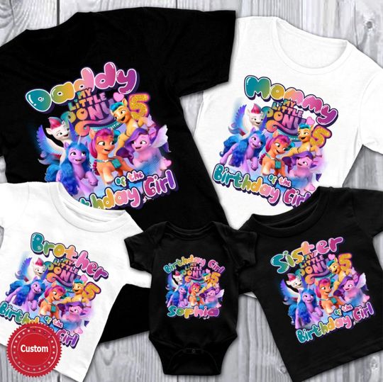 Discover Custom My Little Pony Birthday Shirt