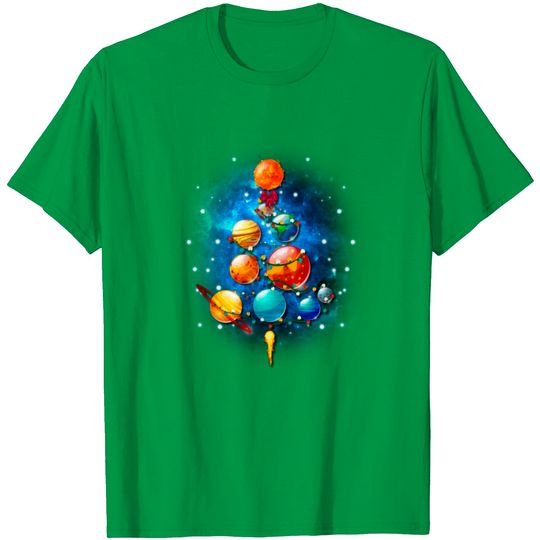 Discover Planet Solar System Christmas Tree T Shirt