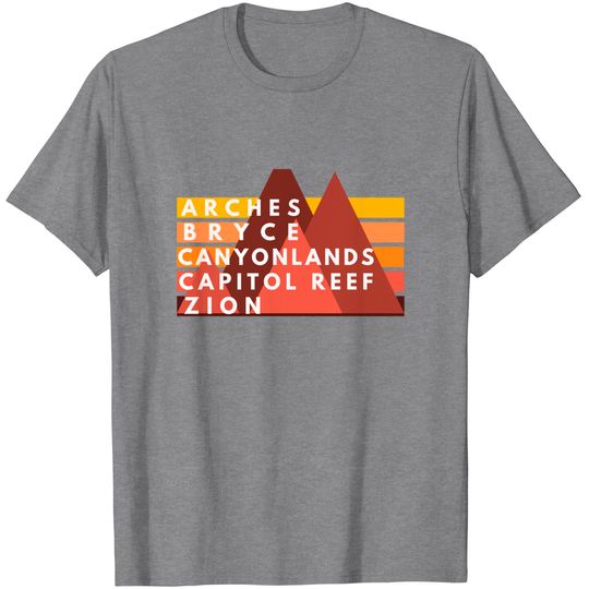 Discover Utah National Parks Utah's Mighty Five Souvenir NPS Moab Pullover T-Shirts