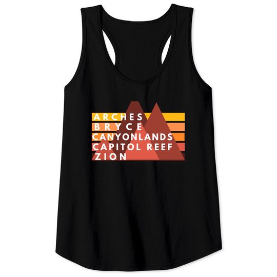 Discover Utah National Parks Utah's Mighty Five Souvenir NPS Moab Pullover Tank Tops