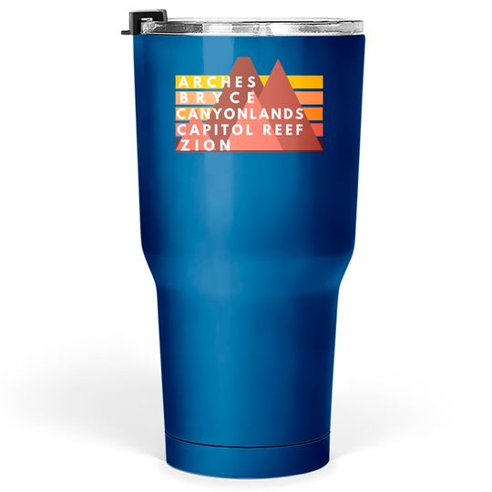 Discover Utah National Parks Utah's Mighty Five Souvenir NPS Moab Pullover Tumblers 30 oz