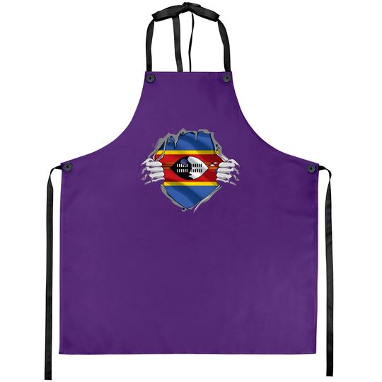 Discover Super Swazi Heritage Eswatini Swaziland Roots Flag Gift Aprons