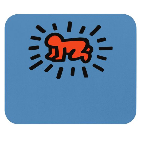 Discover Keith Haring Mouse Pads Radiant Baby Icon, 1990 Street Art