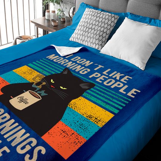 Discover I Hate Morning People And Mornings And People Coffee Cat Baby Blanket