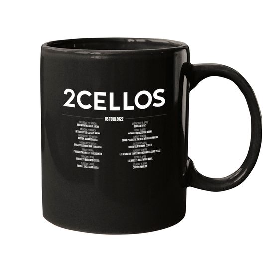 Discover 2CELLOS Dedicated US Tour 2022 Mugs, 2CELLOS 2022 Tour Mug