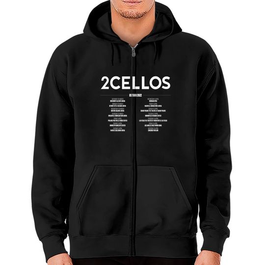 Discover 2CELLOS Dedicated US Tour 2022 Zip Hoodies, 2CELLOS 2022 Tour Shirt