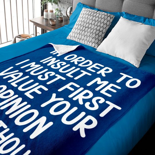 Discover Sarcastic Joke Blanket - Humorous Design