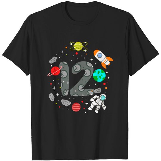 Discover 12th Birthday Space Astronaut T Shirt
