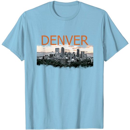 Discover Denver Colorado Skyline T Shirt