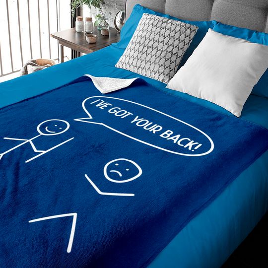 Discover I Got Your Back - Stickman Sarcasm Friendship Gift Baby Blanket