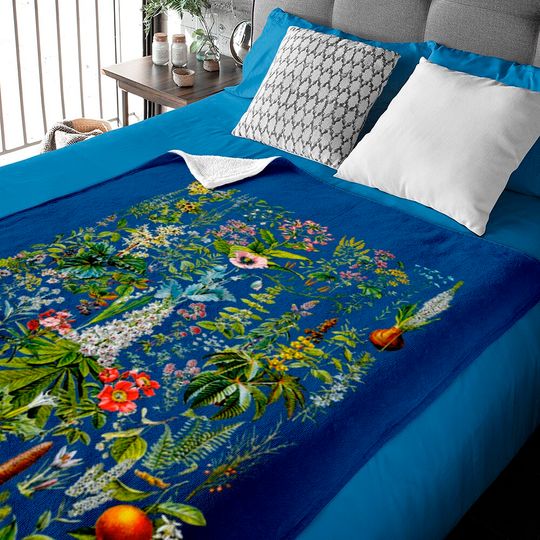 Discover Vintage Flower Gardening Baby Blanket