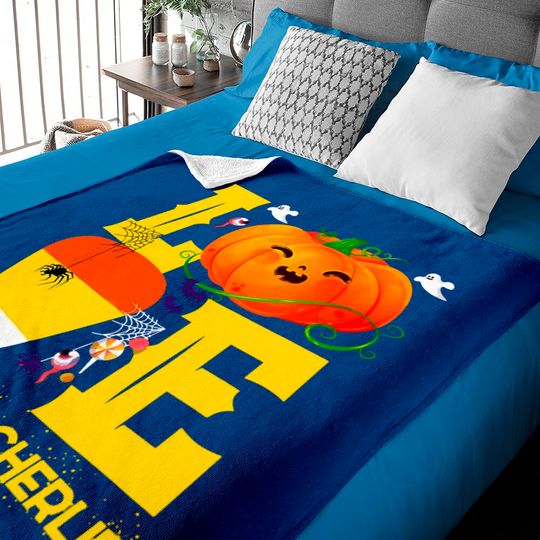 Discover Halloween Pumpkin Love Pre-k Teacher Life Costume Baby Blanket