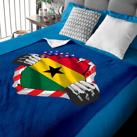 Discover Ghana Roots Usa Flag Immigrant Baby Blanket