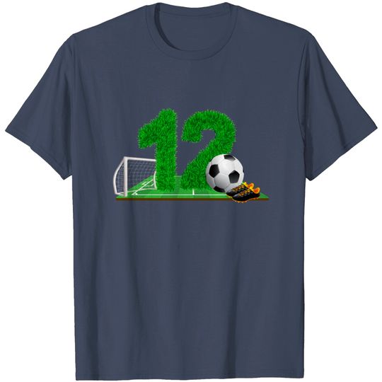 Discover 12th Birthday 12 Years Soccer Football Player T Shirt