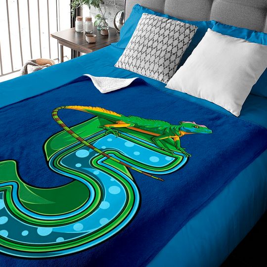 Discover 5 Year Old Lizard Reptile 5th Birthday Party Baby Blanket