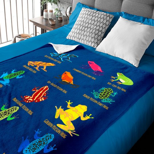 Discover Dart Frogs Identification Chart For Frog Lovers Baby Blanket