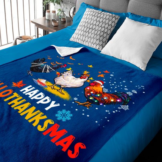 Discover Chicken Halloween Happy Hallothanksmas Autumn Thanksgiving Baby Blanket