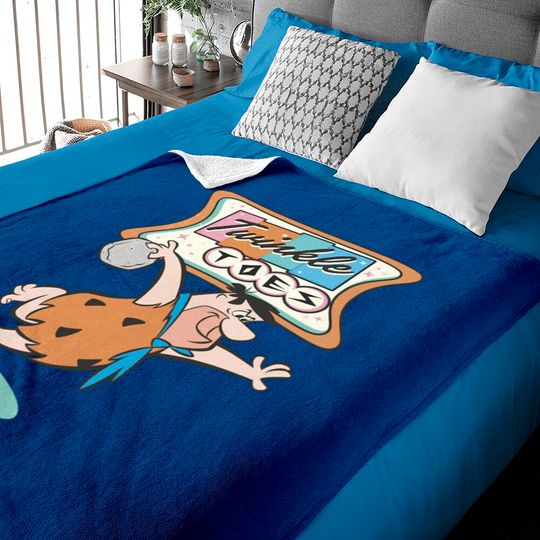 Discover The Flintstones Twinkle Toes Fred Flintstone Bowling Alley Baby Blankets