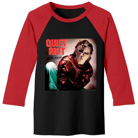 Discover Quiet Riot Album Metal Health Mask Adult Baseball Tees