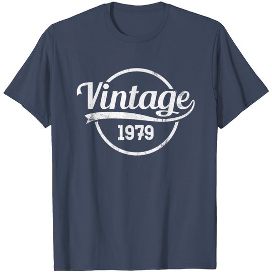 Discover Vintage 1979 Birthday Used Look T Shirt