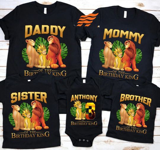 Discover Personalized Lion King Birthday Shirt, Family matching shirt