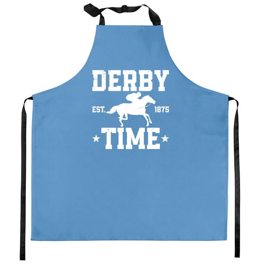 Discover Distressed Derby Time Est 1875 Horse Racing Kentucky Costume Kitchen Aprons