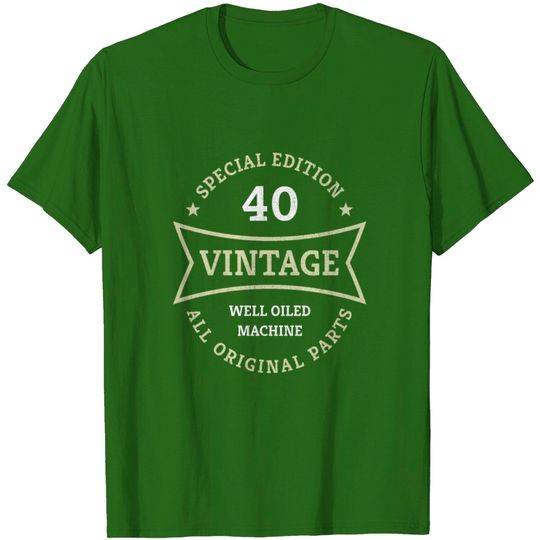 Discover Vintage 40 Year Old Gifts 40th Birthday Born 1980 T Shirt