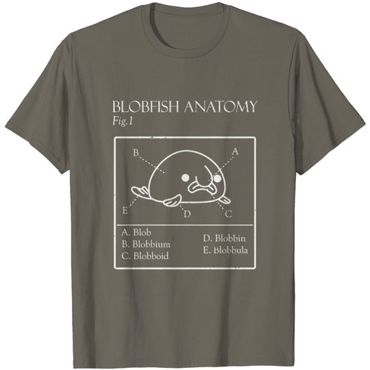 Discover Blobby The Blobfish Official Blobatomy T Shirt