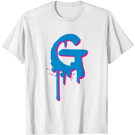 Discover G Graffiti Drops Farbklex Spray T Shirt